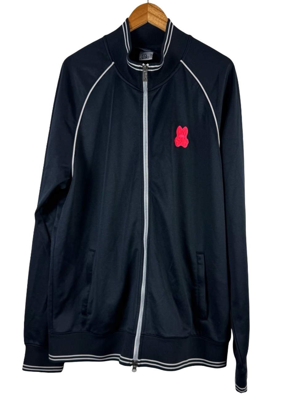 Psycho Bunny Eaton Navy Full Zip Track Jacket Men's Size 3XL Zippered Pockets